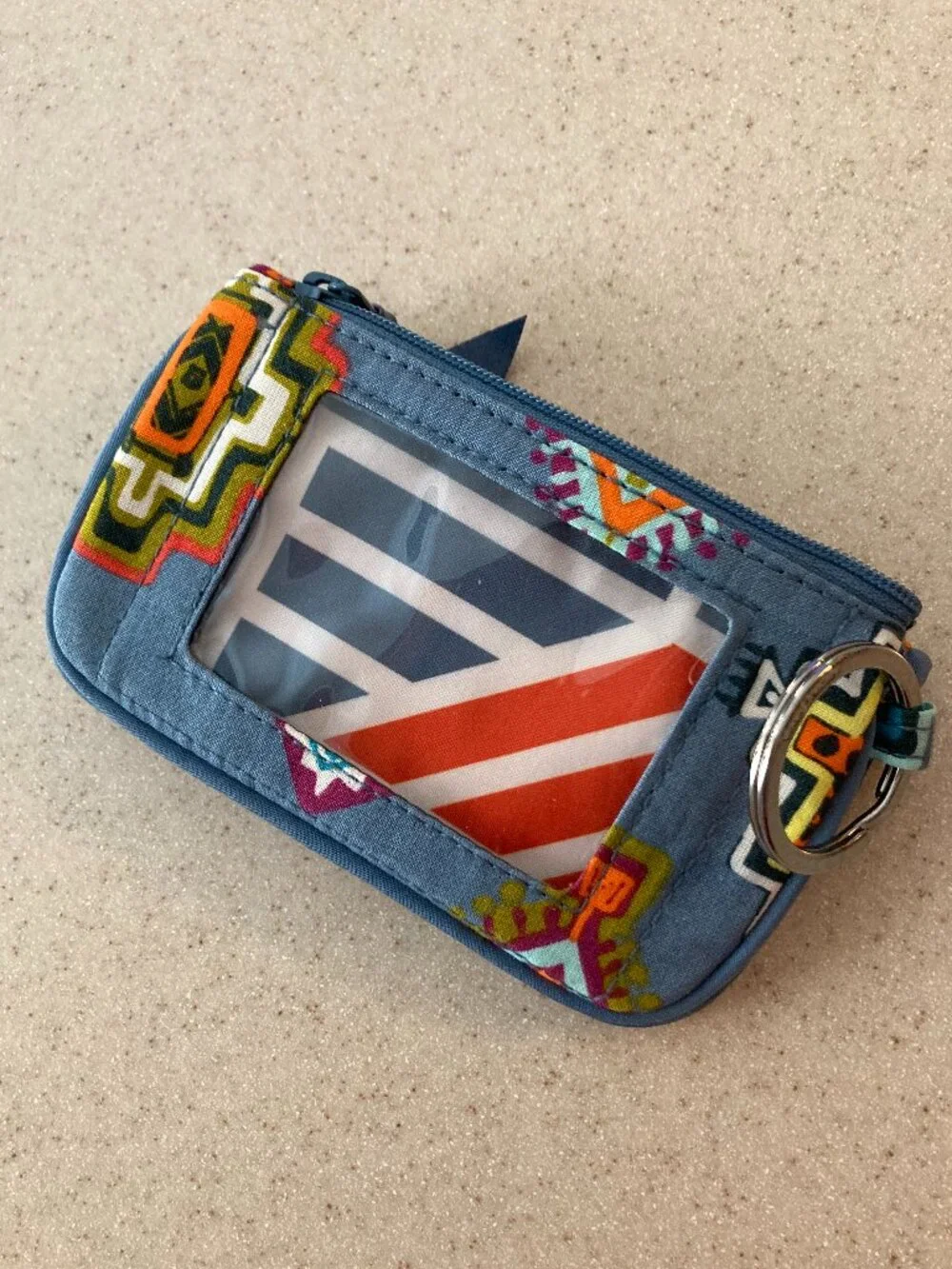 Vera Bradley Zip ID Case Coin Purse in Painted Medallions